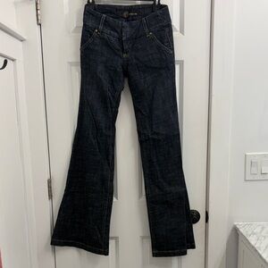 bebe Dark Blue Flare Jeans